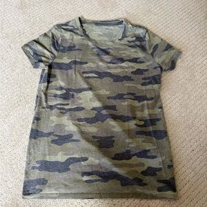 Lucky Brand Green and Black Camo Tee
